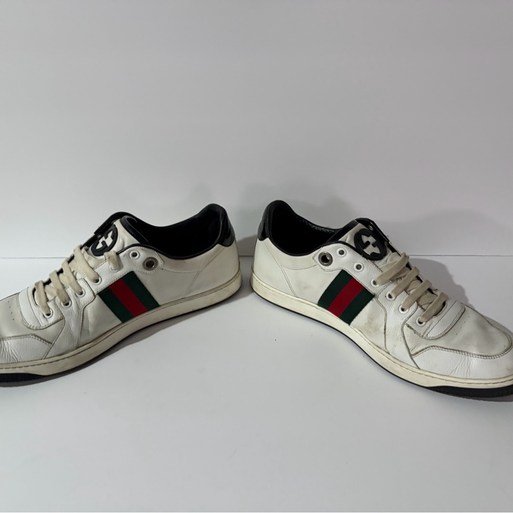 Gucci White Sneakers with Red and Green Accents US 12 - Picture 9 of 14